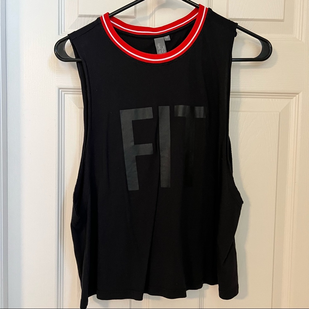 Sweaty Betty “ FIT” tank top black white red size medium